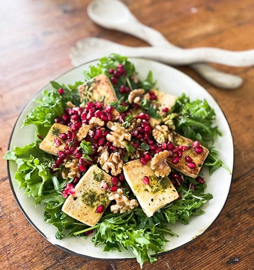 Minttu-vinegrette-salaatti