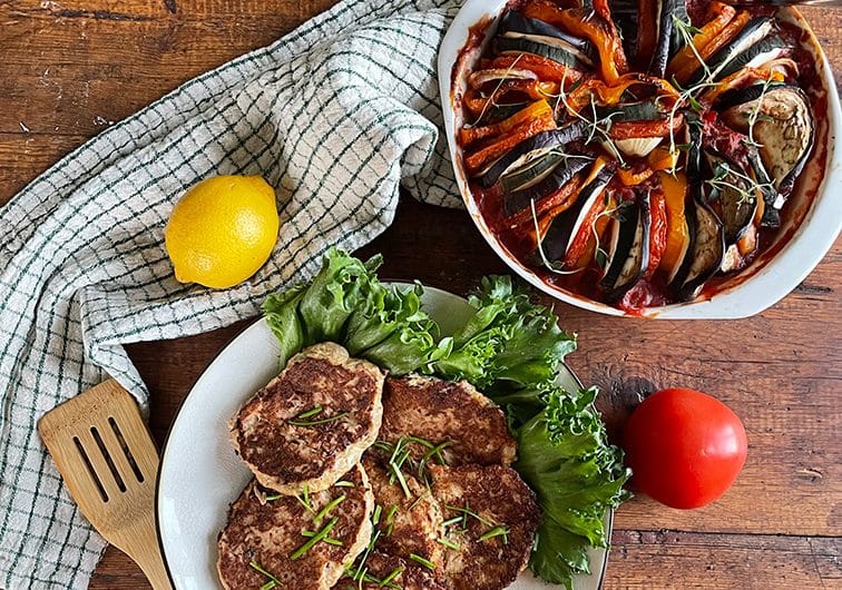 Tonnikalapihvit ja ratatouille