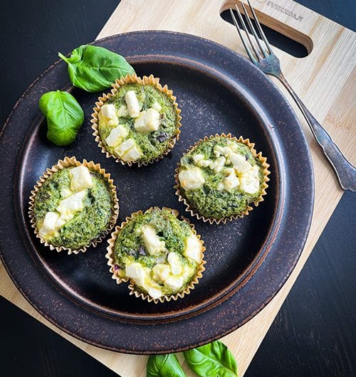 Pinaatti-feta-muffinsit