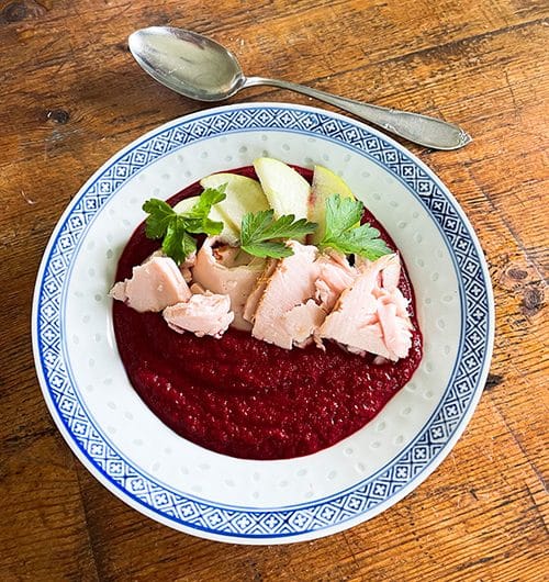 Punajuuri-kookoskeitto