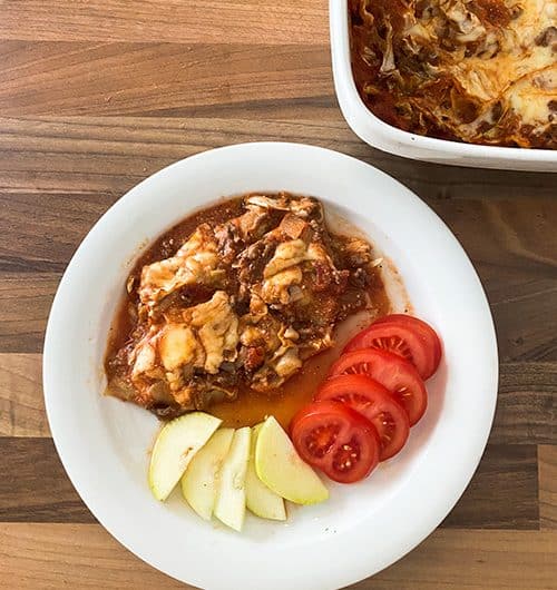 Lasagnette kaalista ja kesäkurpitsasta