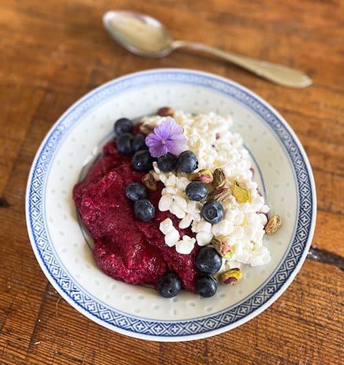 Vadelmainen tuorepuuro