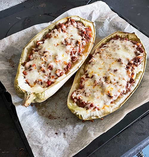 Täytetty spagettikurpitsa