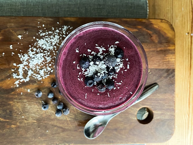 Sadonkorjuun mustikkasmoothie