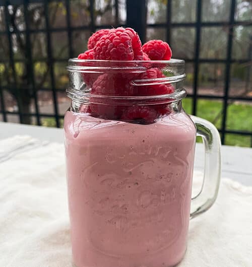 Mansikka-vadelmasmoothie