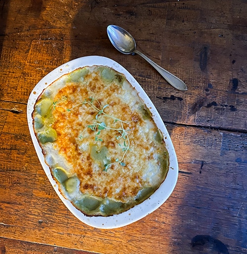 Pinaattinen kirjolohilaatikko