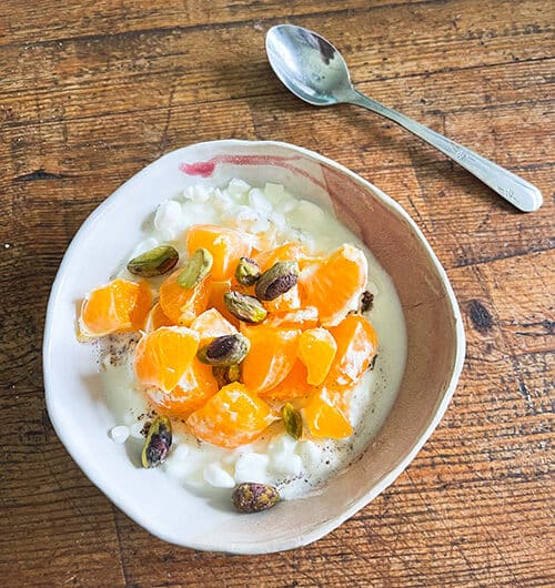 Raejuustokulho satsumalla