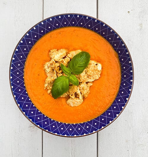 Tomaatti-tuorejuustokeitto