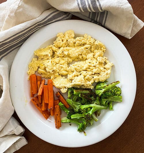 Munakokkelia ja kasviksia