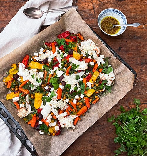 Paahdettu kikhernesalaatti