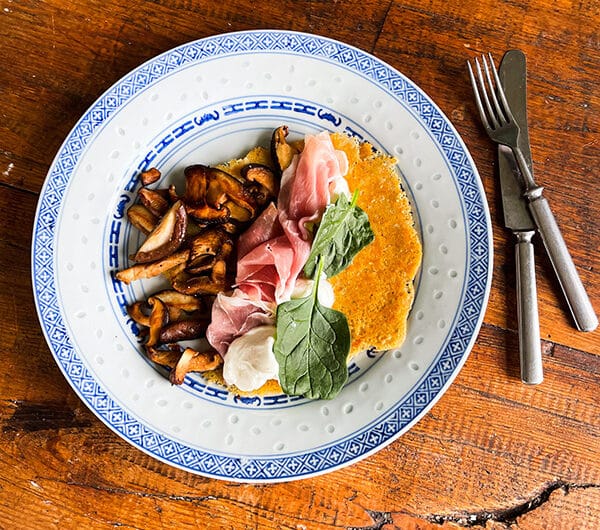 Linssiletut sienitäytteellä