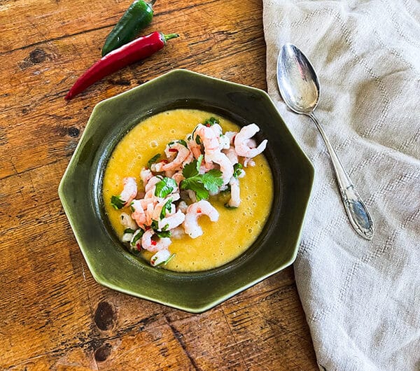 Meloni-katkarapukeitto