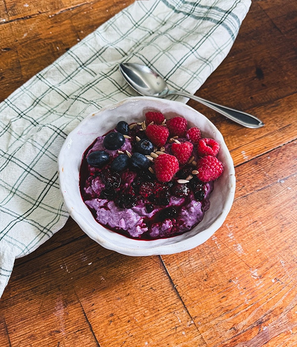 Mustikkainen tuorepuuro