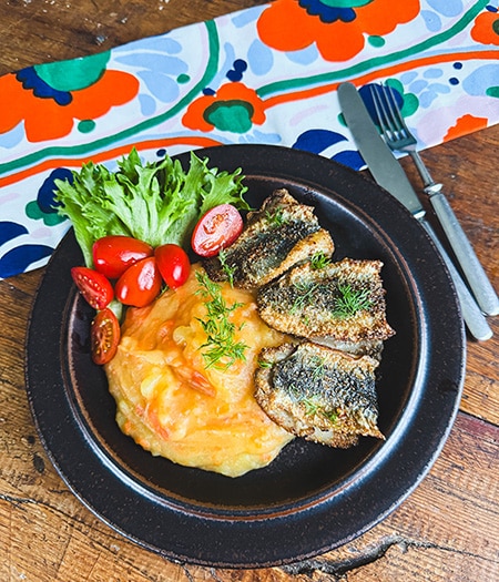 Silakkapihvit ja muussi