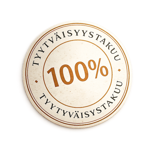 100 % tyytyväisyystakuu